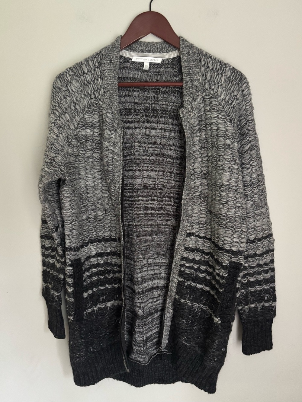 Victoria’s Secret Vintage  zip up cardigan Tunic Sweater EUC